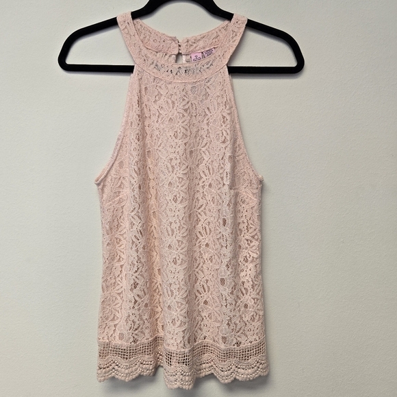 Love on a hanger Lace Halter top Pink L - Picture 8 of 8